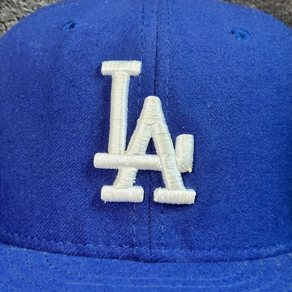 New Era Mens Polyester LA Dodgers 59FIFTY Fitted Hat 6 7/8 Blue